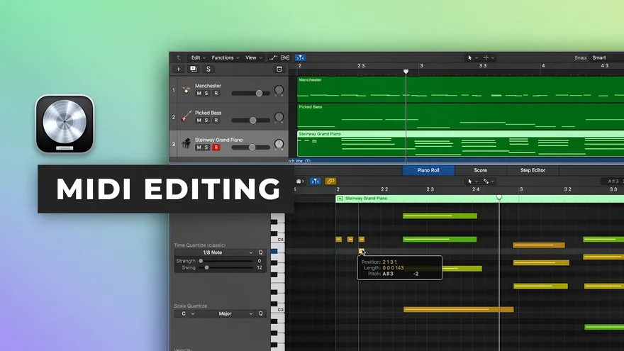 Edición MIDI en Logic Pro X