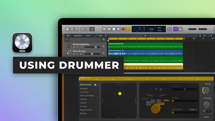 Usando el baterista en Logic Pro X