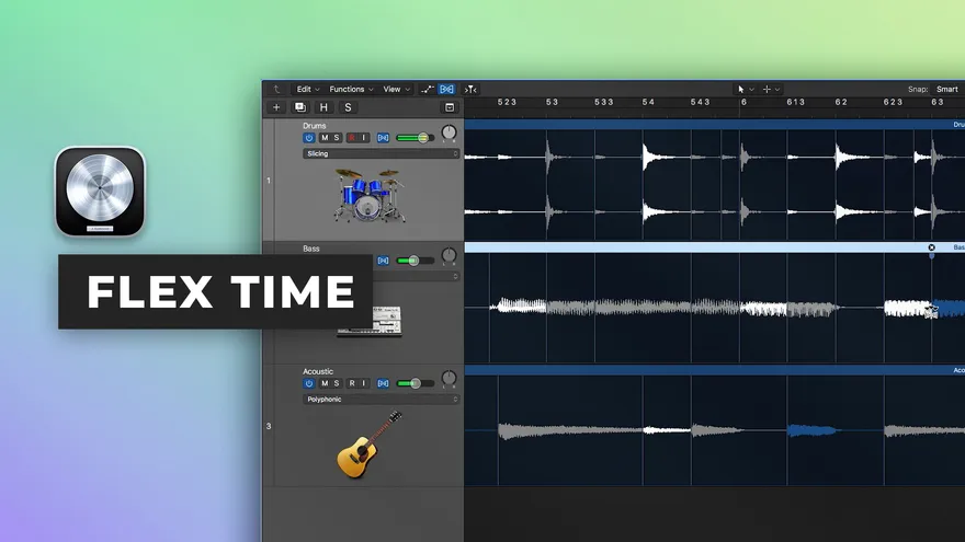 Usando el tiempo flexible en Logic Pro X